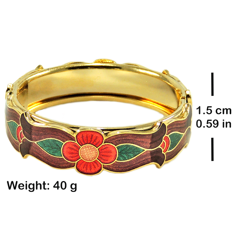 景泰藍兩節式琺瑯手環  | 客製化琺瑯飾品